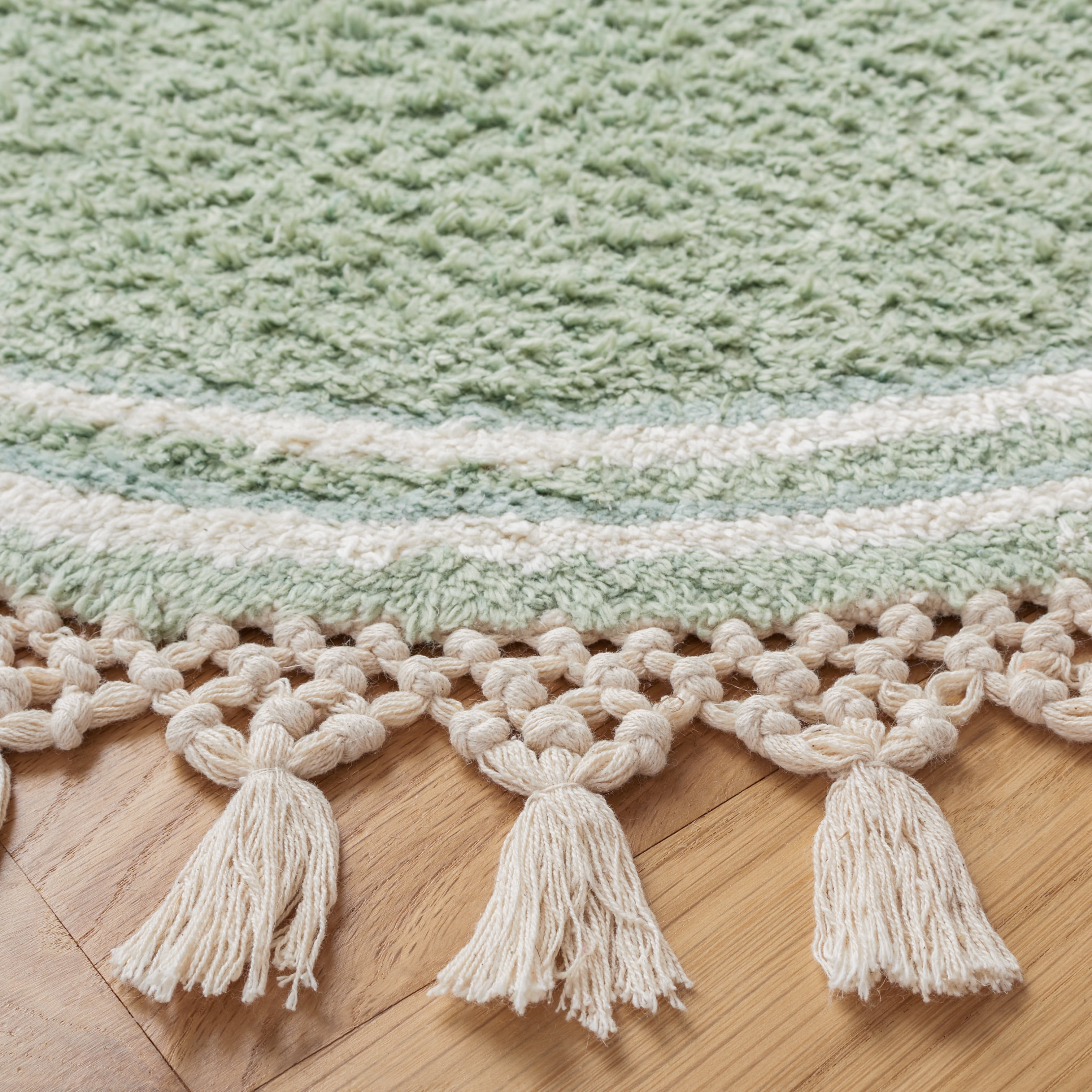 Safavieh Easy Care Hepburn Solid Cotton Machine Washable Area Rug, Teal/Ivory, 4' x 4' Round