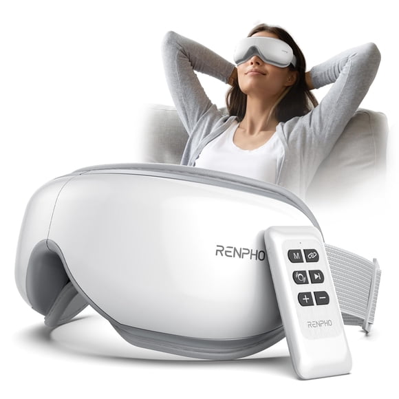 RENPHO Eyeris1 Eye Mask with Heat, Mothers Day Gifts from Daughter Son, Remote Control, Bluetooth Music, Rechargeable Sleep Mask for Eyes Relaxation, Improve Sleep, Ideal Birthday Gifts