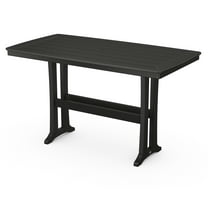 POLYWOOD Nautical Trestle 38" x 73" Bar Table in Black