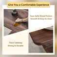 thumbnail image 6 of Hassch 43.3" Rectangle Coffee Table, Farmhouse Center Table with Rounded Corner & Sturdy Wood Base, Rustic Cocktail Tea Table for Living Room Apartment, Walnut, 6 of 9