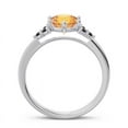 thumbnail image 4 of 2.15 Carat Round Cut Citrine & Black Onyx Gemstone Classic Anniversary Ring for her 18K White Gold Size 8.5 by Diamond-Capitals, 4 of 7