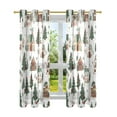 thumbnail image 7 of Yayeee Window Curtains Set of 2 for Living Room Light Filtering 63"x52", Brown Christmas House, 7 of 7