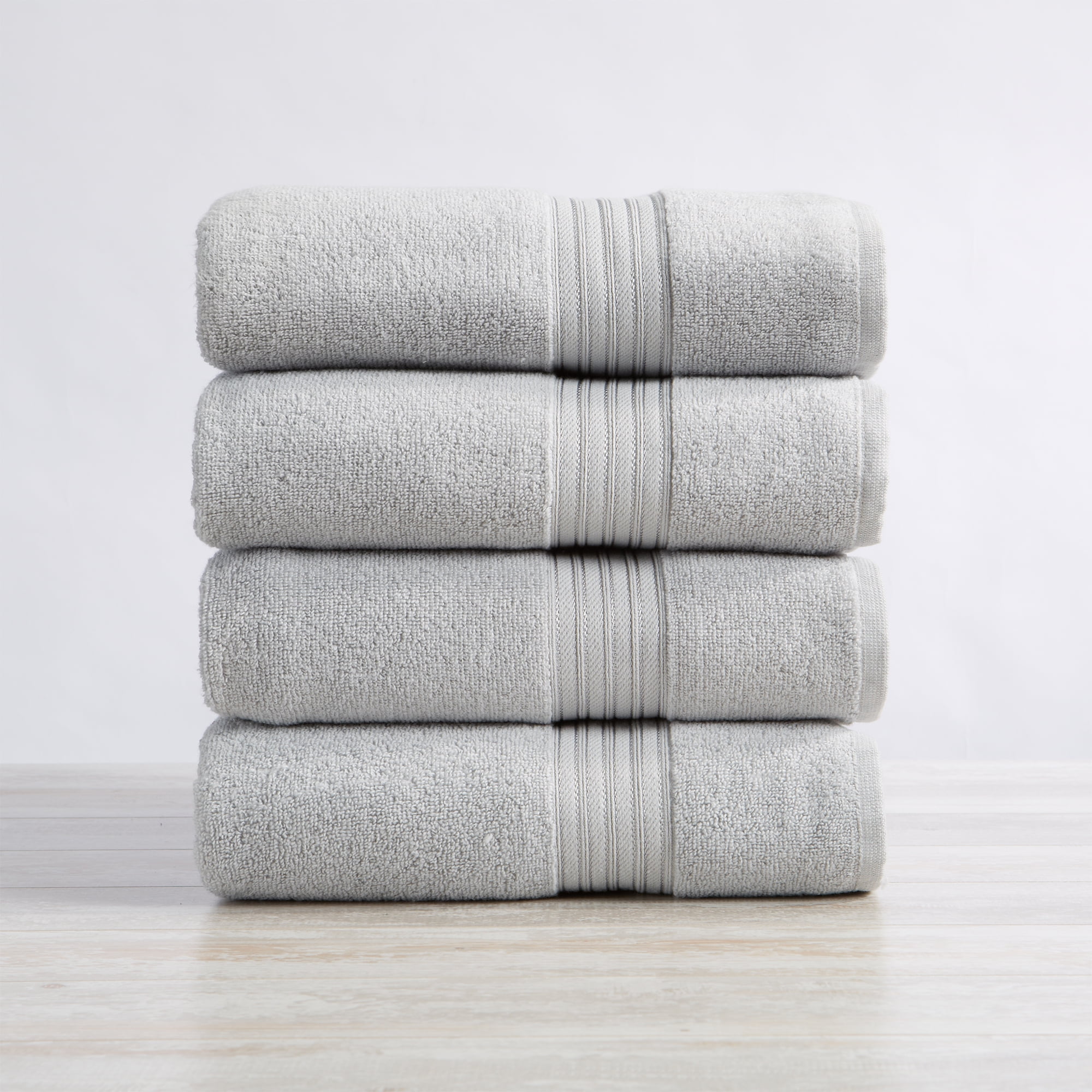 White Classic Luxury Bath Towels Large - Cotton Hotel spa Bathroom Towel, 30x56, 4 Pack