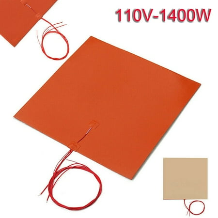 

400*400MM 110V/220V 1400W Silicone Heater Mat Pad for Printer Heated Bed Heating