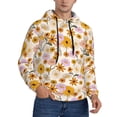 thumbnail image 2 of Xecao Boho Flowers Pattern Men's Adult Pullover Hoodie,Hooded Sweatshirt-Large, 2 of 7