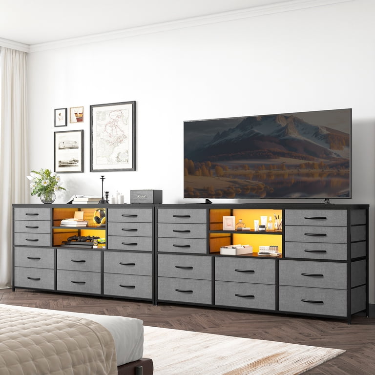 grey led dresser ISABELLA GREY DRESSER WITH LED
