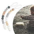 thumbnail image 3 of clip para chupete con cuentas,Clip de chupete con cuentas de madera para juguetes para la dentición del bebé,Portachupetes de silicona para niños y niñas,Cadena de clip para 4 piezas, 3 of 8