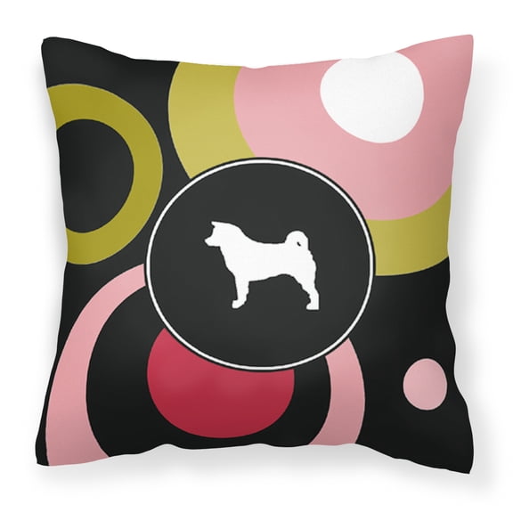 Carolines Treasures KJ1004PW1414 Akita Decorative   Canvas Fabric Pillow 14Hx14W multicolor