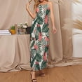 thumbnail image 4 of Fesfesfes Spring Dresses for Women Floral Print Camis Dress Loose Casual Sleeveless High Slit Sling Dress Vacation Beach Boho Dress, 4 of 7