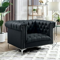 Inspired Home Edward Faux Leather Club Chair