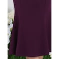 thumbnail image 4 of DARING DIVA Women Fishtail High Waist Belted Work Midi Mermaid Skirts XL Purple, 4 of 6