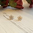 thumbnail image 2 of Howard's Stud Bud Flower Gold Stud Earrings for Women, 2 of 4