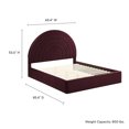 thumbnail image 4 of Platform Bed Frame, Queen, Purple, Velvet, Hotel Bedroom, Modern Contemporary, HB38110, 4 of 9