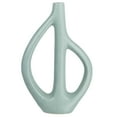 thumbnail image 6 of Bloomingville Stoneware Sculptural Vase with Teardrop Handles, Matte Green, 6 of 8