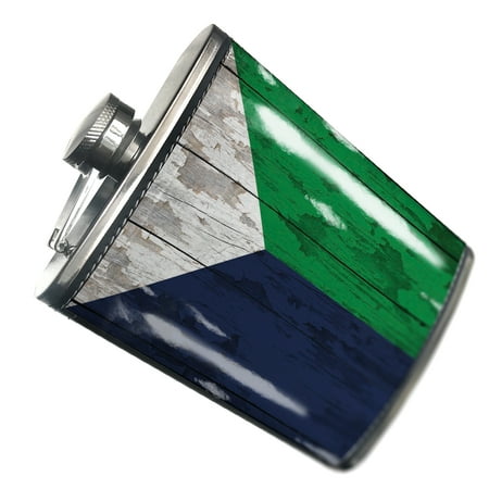 

NEONBLOND Flask Flag on Wood El Hierro region: Spain