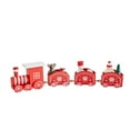 thumbnail image 2 of Juego de figuras de tren navideño de madera | Decoración navideña de escritorio | Adornos de madera multicolor | Decoración para estanterías y hogar | Idea de regalo navideño, 2 of 5