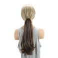 thumbnail image 3 of Unique Bargains 1 Pc Medium Length Ponytail Wig Hair Clips for Hair Extension 17.72" Length Brown Yellow, 3 of 6