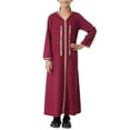 thumbnail image 5 of EnJoCho Girls Ramadan Robe Girls Abaya Dress with Hijab Kids Long Sleeve Musli𝗆 Dress Maxi Islami𝖼 Set Kids Scarf Kaftan Jilbab Prayer Outfit, 5 of 8