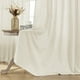 thumbnail image 4 of Juego de cortinas Joydeco de lino con 2 paneles, 100 x 240 cm, color marfil, para sala de estar, 4 of 7