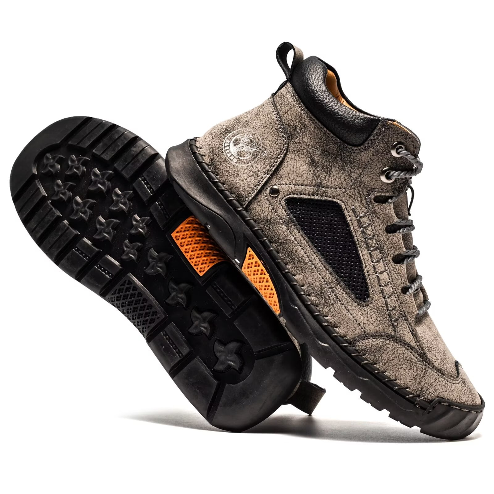 FLYLAND Men's Casual Leather Fashion Sneakers Ankle Chukka