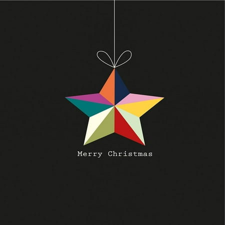 Merry Christmas Star Poster Print by AV Art