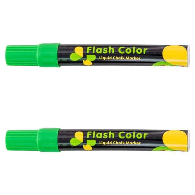 Plumones de Agua VentDepot 2 Pzas Verde ChalkyGreen Marcador para Pizarrón Punta redonda mediana MXMQG-002