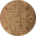 thumbnail image 1 of Ahgly Company Indoor Round Oriental Brown Industrial Area Rugs, 7' Round, 1 of 4
