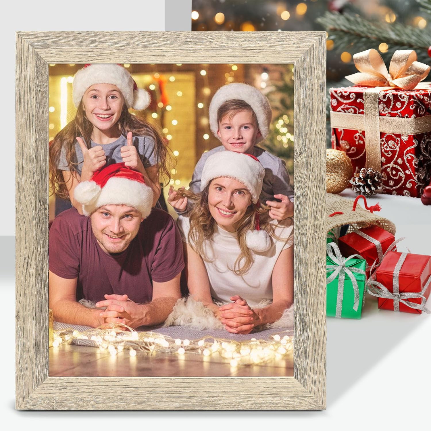 Golden State Art 11x14 Rustic Picture Frames, Gallery Wall Frames Set, Beige, Pack of 10