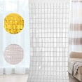 thumbnail image 6 of Elroy Curtain Sequin Square 1x2m Wall Decoration Rectangular Party Background Backdrop for Wedding, Silver, 6 of 9