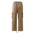 thumbnail image 5 of JoveMarine Mens Cargo Pants, Casual Loose Fit Straight Leg Multi Pocket, Everyday Utility Pants for Men,Khaki 3XL, 5 of 7