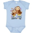 thumbnail image 3 of Inktastic My Auntie Loves Me- cute owl family Boys or Girls Baby Bodysuit, 3 of 5