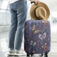 thumbnail image 2 of Blue Butterfly Floral Leaf Purple Pattern Luggage Cover Fashion Suitcase Cover Baggage Covers Fit 25-28 Inch Luggage (Go Travel), 2 of 5