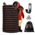 thumbnail image 2 of (2 pack) Kotto 100 ft Expandable Garden Hose, Water Hose for Outside with 10 Spray Nozzles, Brass Connector, Leak-Proof, Red, 2 of 8
