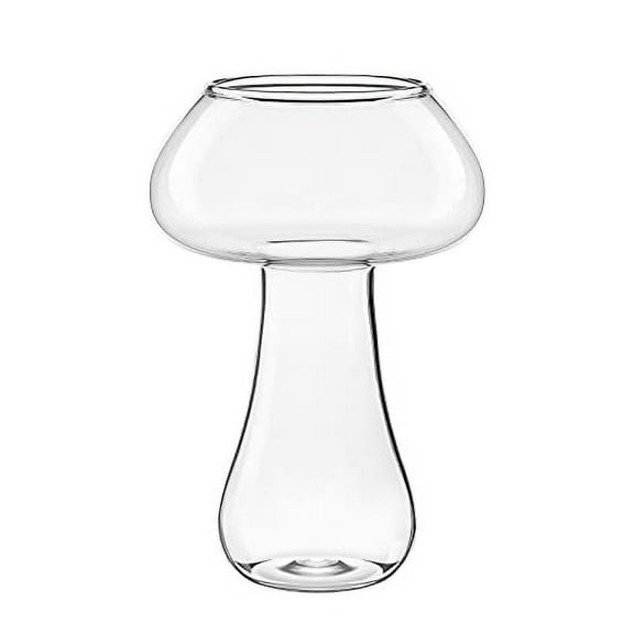Fymlhomi Cocktail Glass Creative Mushroom Shaped Cocktail Glass Glass Goblet Drink Cup for Wine Champagne Cocktail Bar Home 280ml