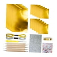 thumbnail image 4 of 15 hojas de estampación metálicas, hojas de papel de aluminio para juego de herramientas de estampación. Oro, 4 of 9