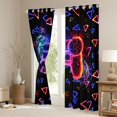 thumbnail image 3 of Castle Fairy Abstract Gamer Black Out Curtains for Female Men,Gradient Ombre Gamepads Curtains Pack of 2 (42x63 Each),Video Game Bedroom Curtains,Breathable Home Decor, 3 of 6
