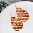 thumbnail image 5 of Faux Leather Teardrop Earrings Maryland Flag Printed Dangle Earrings Lightweight Drop Earrings, 5 of 6