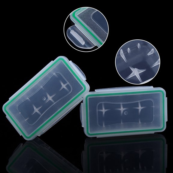 Caja De Batería De Plástico Resistente Al Desgaste, Caja De Almacenamiento Con Soporte Impermeable, 2 Uds., Protege Y Organiza Baterías Para Viajes, Hogar