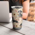 thumbnail image 4 of 20 Oz Dachshund and Flower Coffee Tumbler Double Wall Insulated Stainless Steel Water Bottle | Metal Reusable Thermoses Flask with Cup Cap | Leak & Sweat Proof with Anti-Dust Lid, 4 of 7