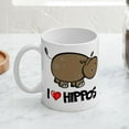 thumbnail image 3 of CafePress - I Love Hippo Mug - 11 oz Ceramic Mug - Novelty Coffee Tea Cup, 3 of 3