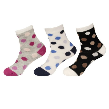

BambooMN Women s Funky Double Layer Thick Soft Warm Fuzzy Comfy Home Socks 3 Pairs Asst D S/M