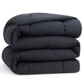 thumbnail image 2 of LammaLoe Oversized King Comforter, Quilted Down Alternative Comforter, All Season Duvet Insert Black/Gray, 2 of 8