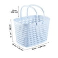 thumbnail image 3 of 3PCS Portable Shower Caddy Basket - Large Storage Organizer with Handles (10.2x7.1x7.1 Inch) - Bathroom & Dorm Tote for Toiletries, Pantry & Kitchen Supplies - Light Blue, 3 of 6