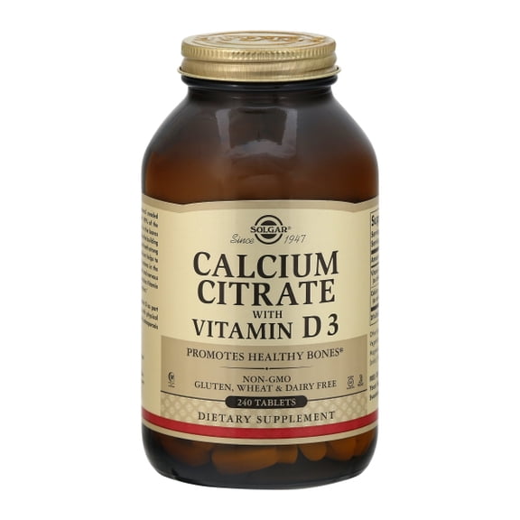 Solgar Calcium Citrate with Vitamin D Tablets  - 240 Count