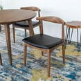 thumbnail image 4 of Pemberly Row 5-Piece Round Table Dining Set in Walnut w/4 Chairs in Black, 4 of 5