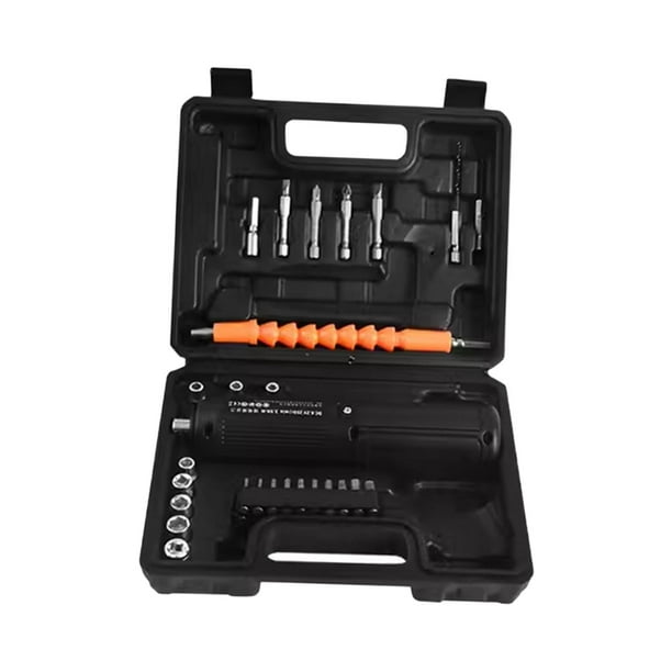 Juego De Destornilladores Eléctricos Para El Hogar, Recargables Por USB, Para Reparaciones Eléctricas, Con Caja Completa Con caja de juego completo