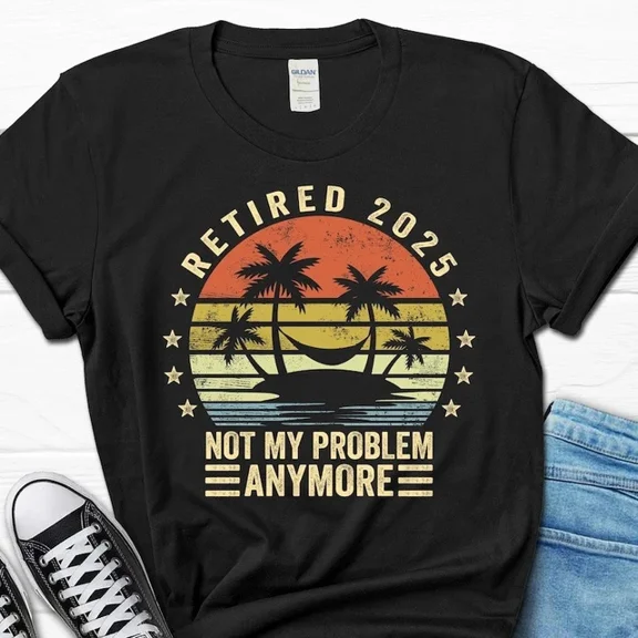 DOPASHIRT Retired 2025 Dad Gift, Coworker Shirt For Men, Retired Papa Tee For Him, Hu Unisex S-5XL Hot Trending Shirt, Vintage Birthday Gift