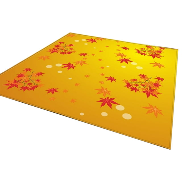 Rugs for Living Room, 24-Inch Width 35-Inch Length Maple Leaf Living Room Rug Bedroom Dining Room Floor Mats Thanksgiving Home Decor