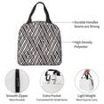 thumbnail image 4 of Sikiie Black White Stripes Lunch Bag for Women & Men Adult Insulated Lunch Box, Food Lunch Containers Lunch Tote Bags for Work, Travel, Outdoor, 4 of 8