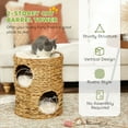thumbnail image 4 of 2-Storey Cat Condo Barrel, Small Cat Tree Tower with Cushions, Light Brown, 4 of 10